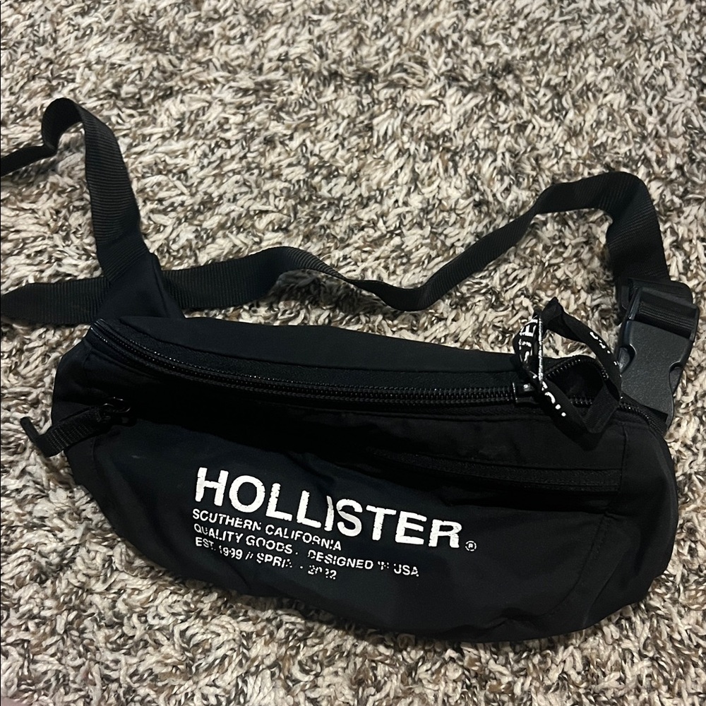 Hollister Black Belt Bag for Men